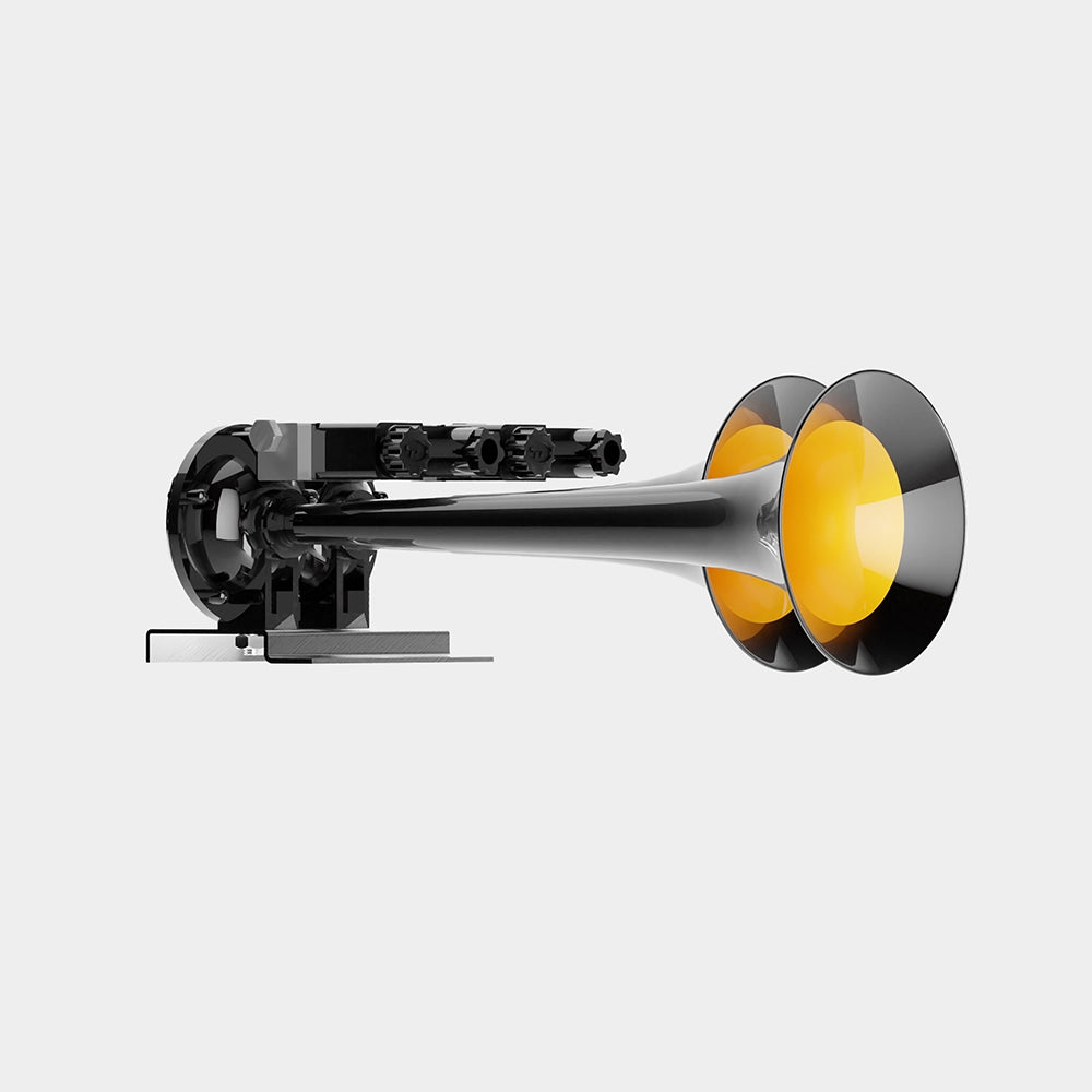 Basuri Dual Trumpets 12 Melodies – musical air horn kit details