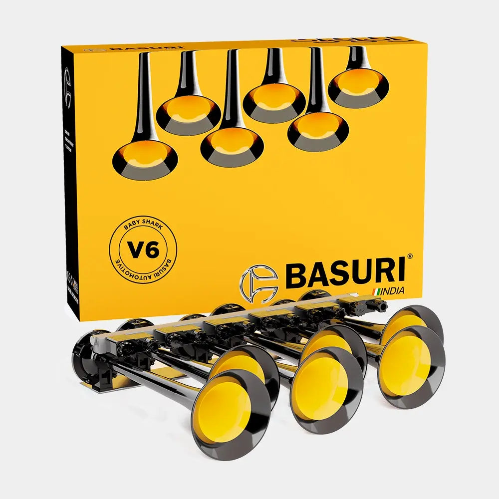 Basuri Baby Shark V6 Edition | 26 Sound Musical Air Horn For Truck