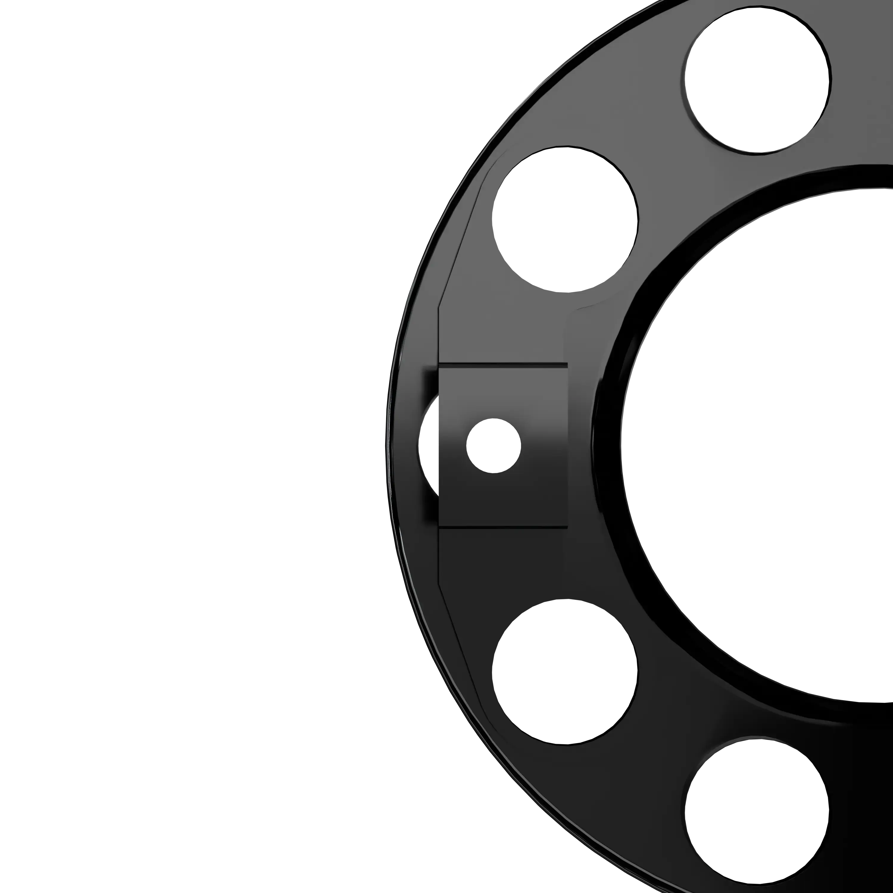 Open Center Wheel Trim 10 Stud Black