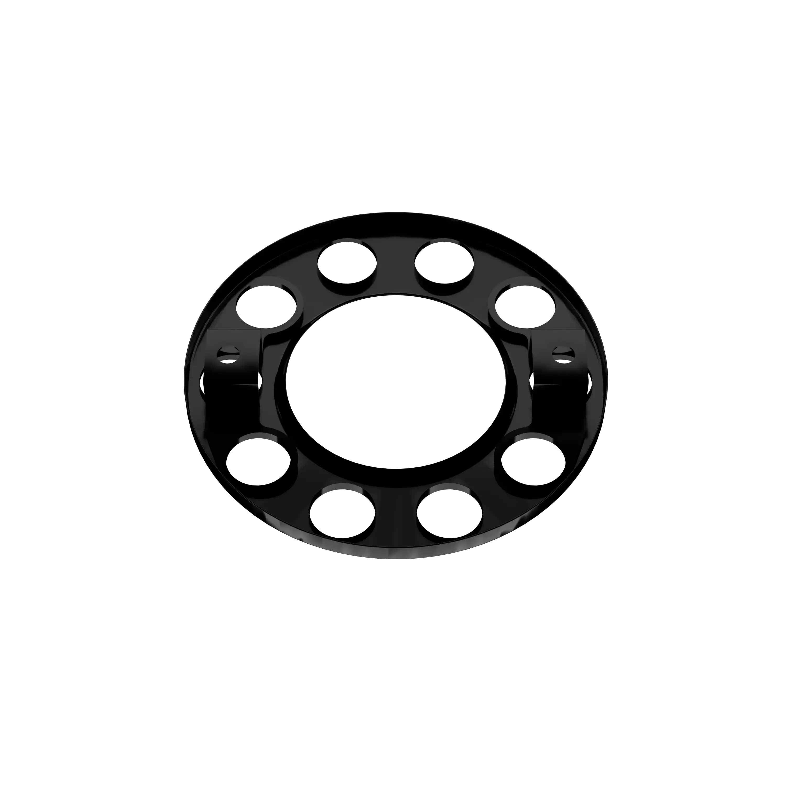 Open Center Wheel Trim 10 Stud Black