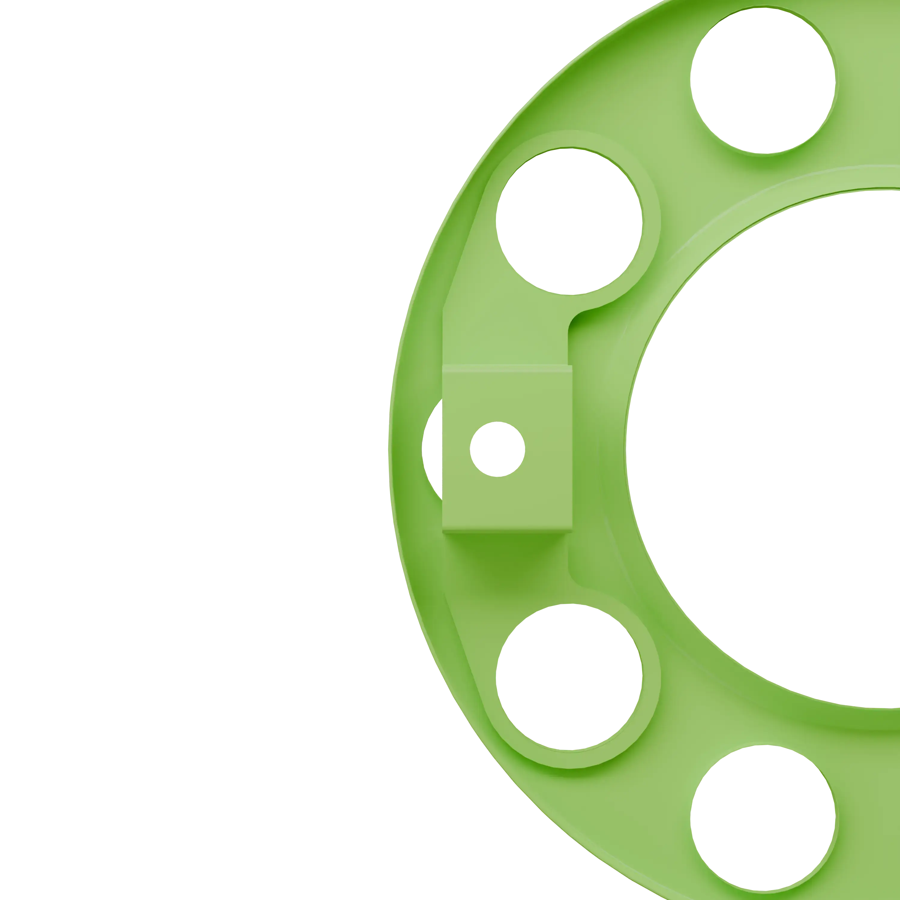 Open Center Wheel Trim 10 Stud Neon