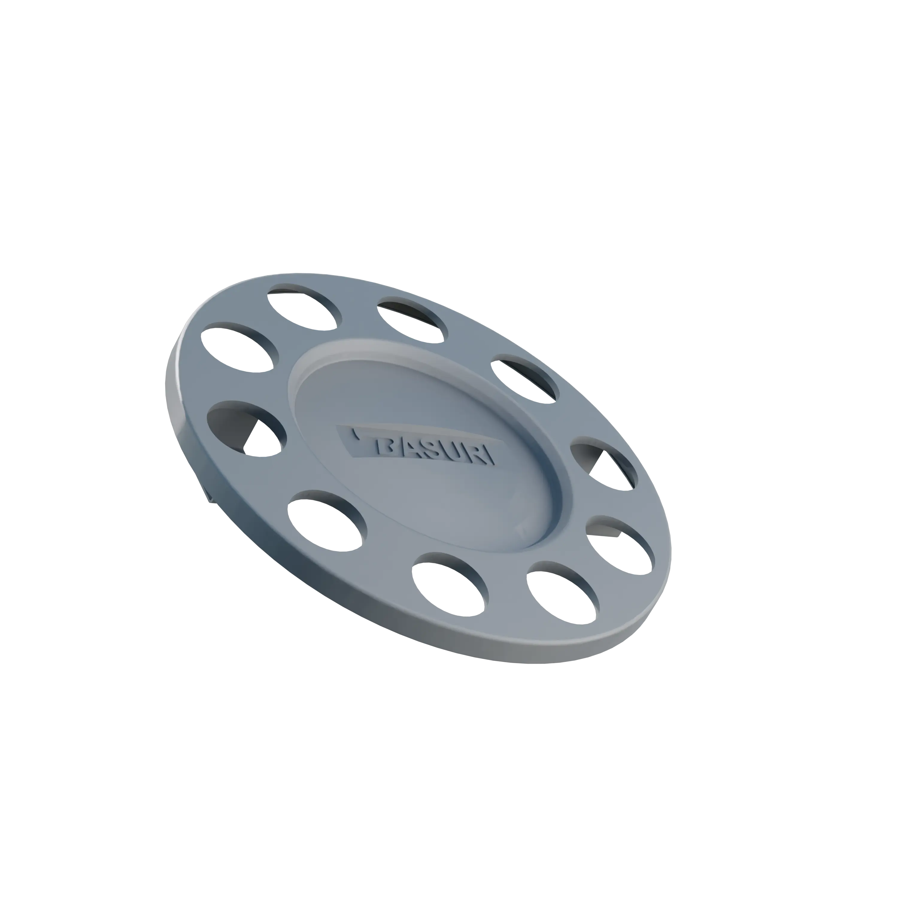 Close Center Wheel Trim 10 Stud Silver