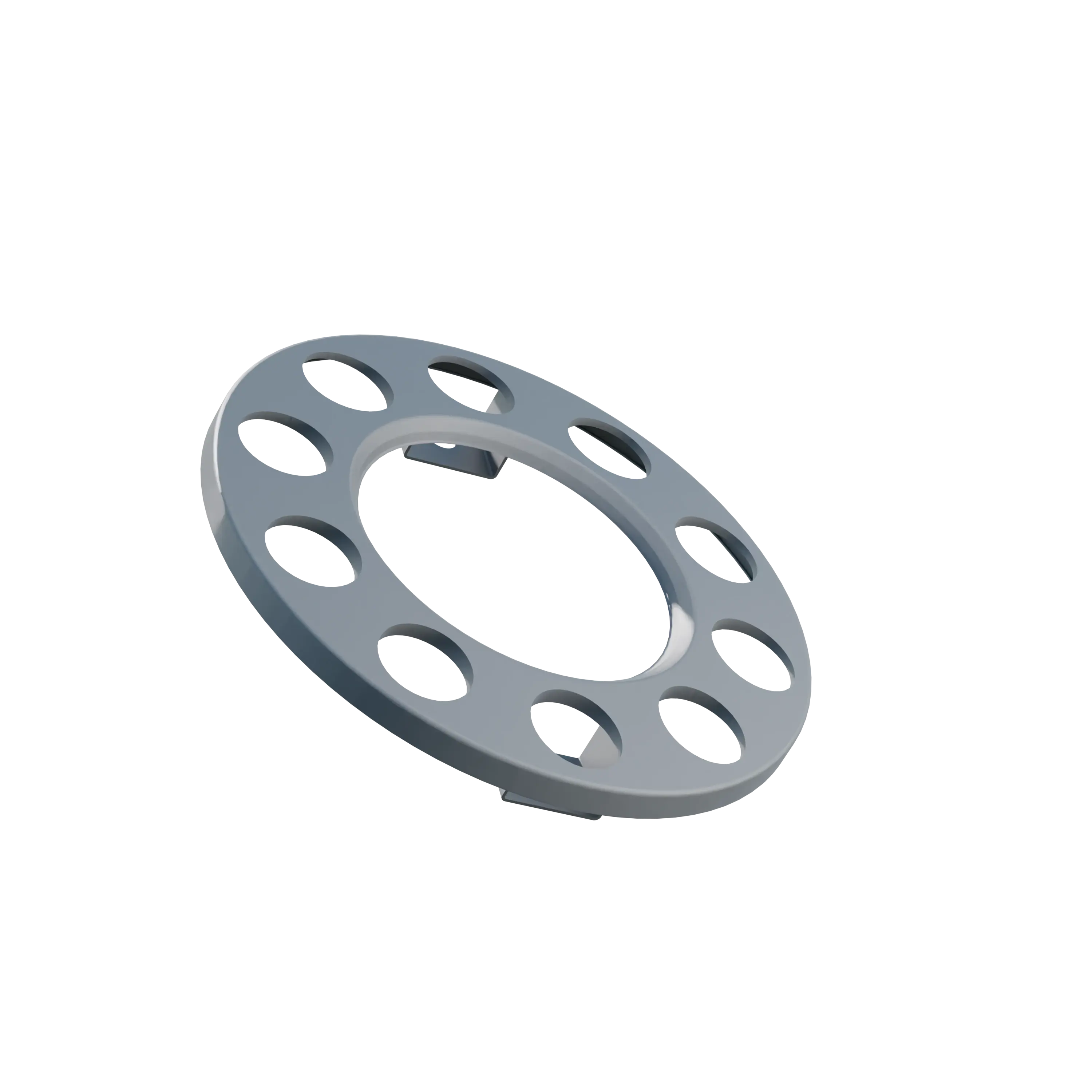 Open Center Wheel Trim 10 Stud Silver