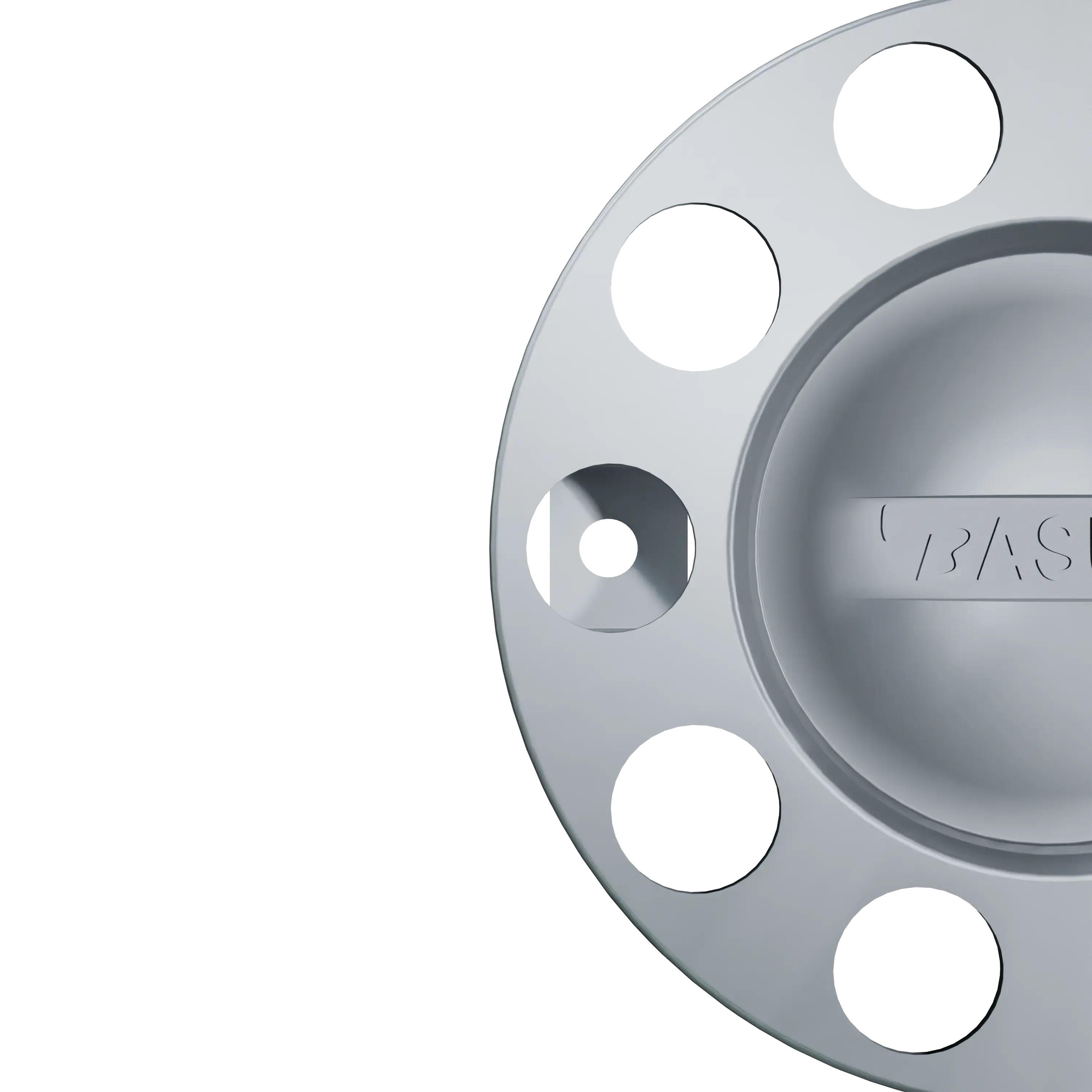 Close Center Wheel Trim 10 Stud Silver