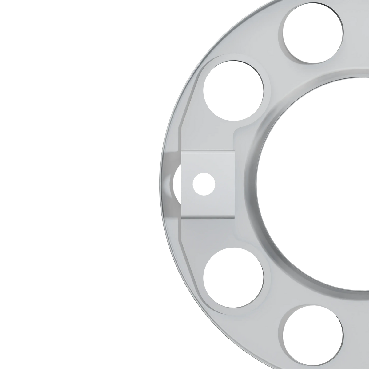 Open Center Wheel Trim 10 Stud Silver by Basuri Automotive