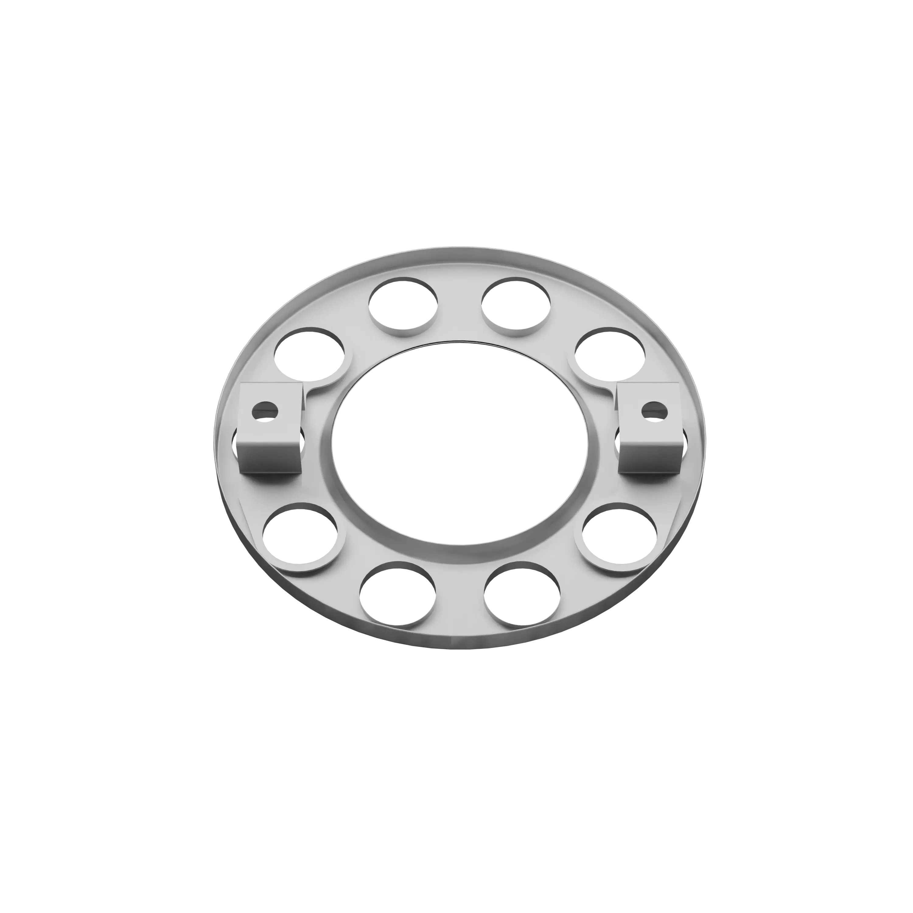Open Center Wheel Trim 10 Stud Silver