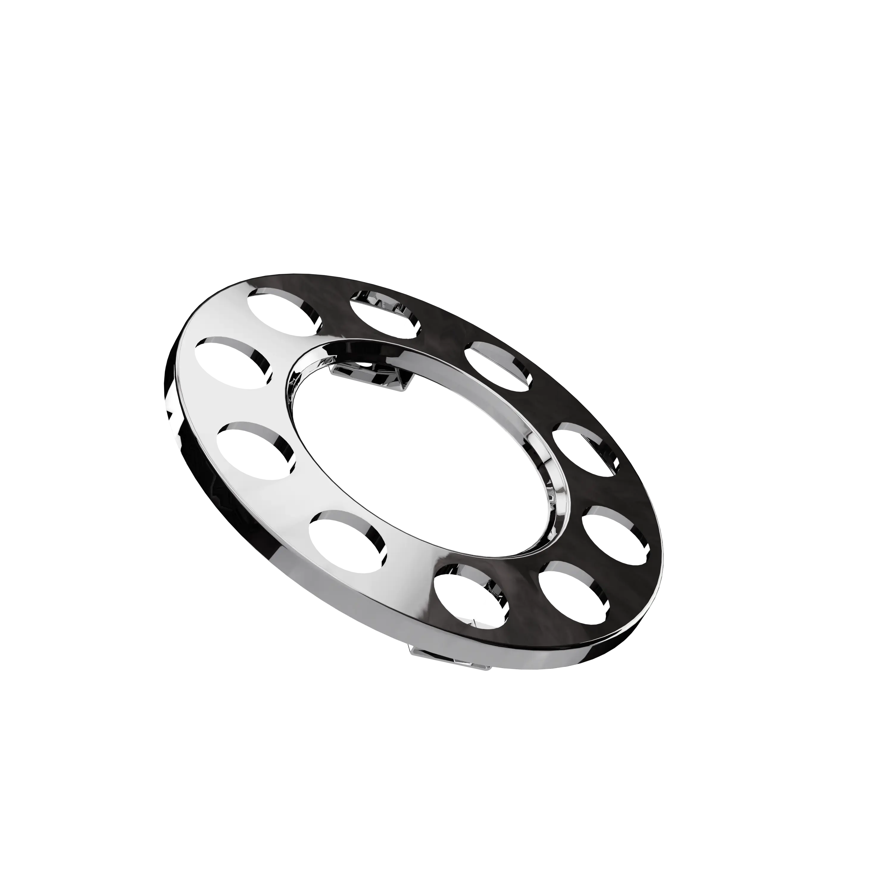 Open Center Wheel Trim 10 Stud Stainless Steel