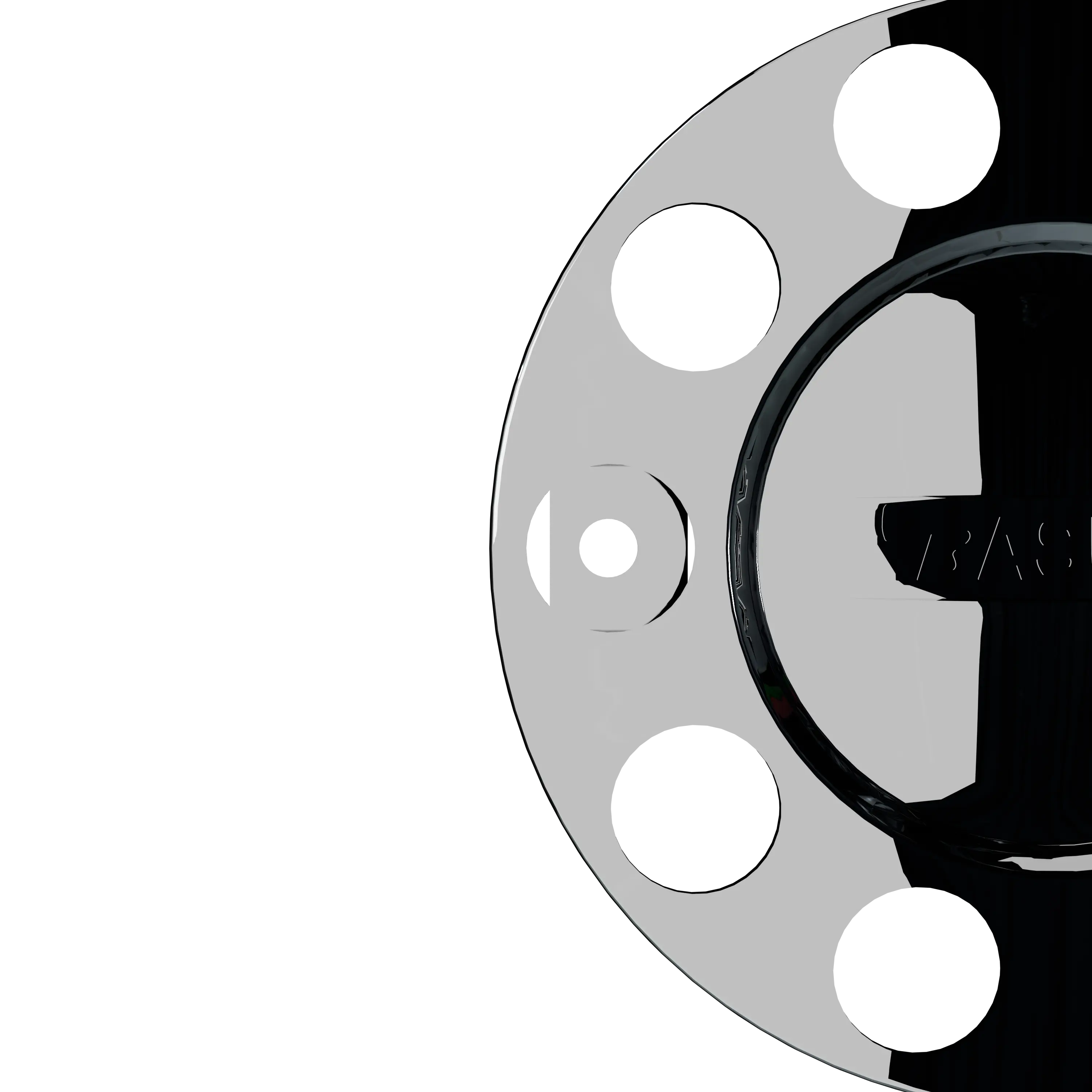 Close Center Wheel Trim 10 Stud Stainless Steel