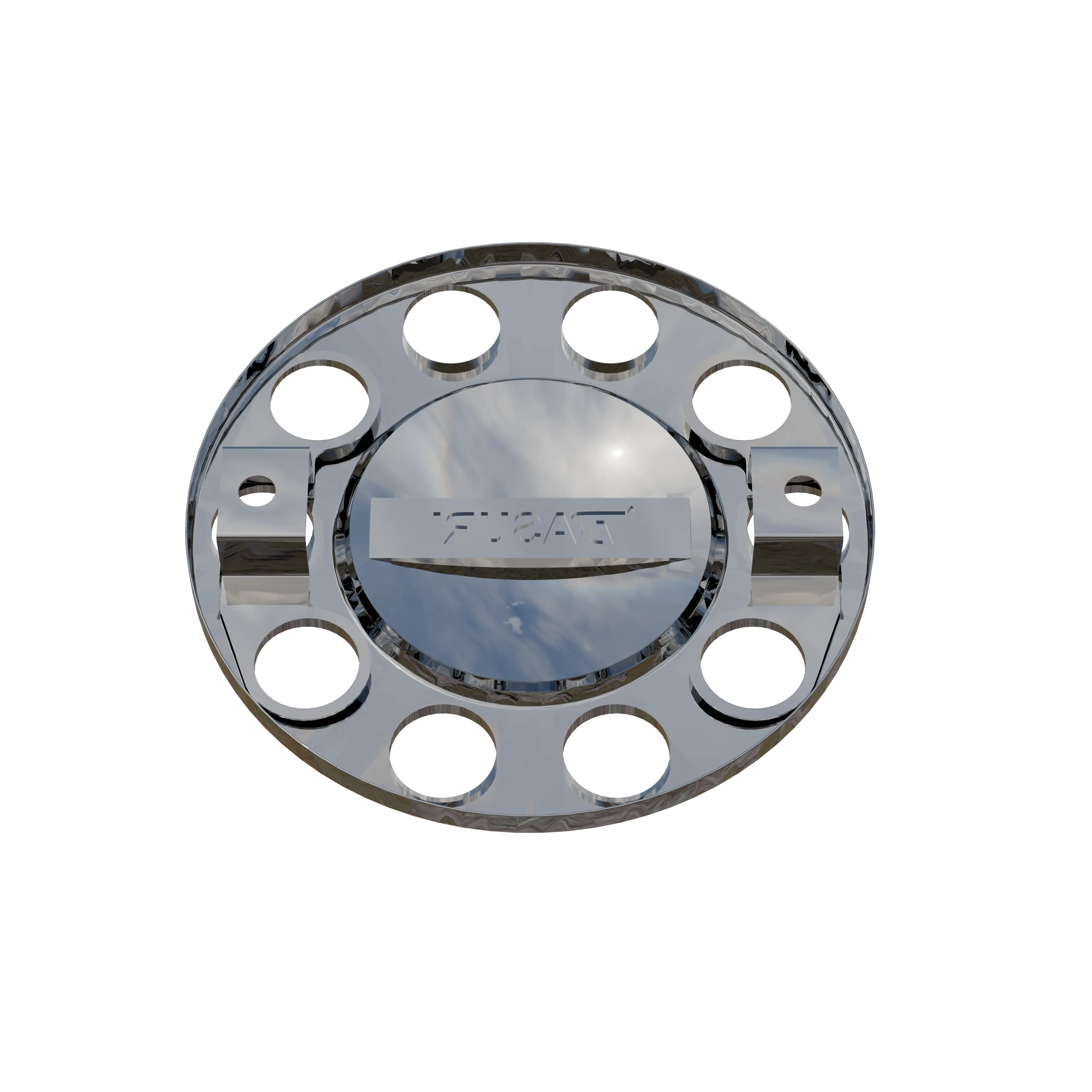 Close Center Wheel Trim 10 Stud Stainless Steel