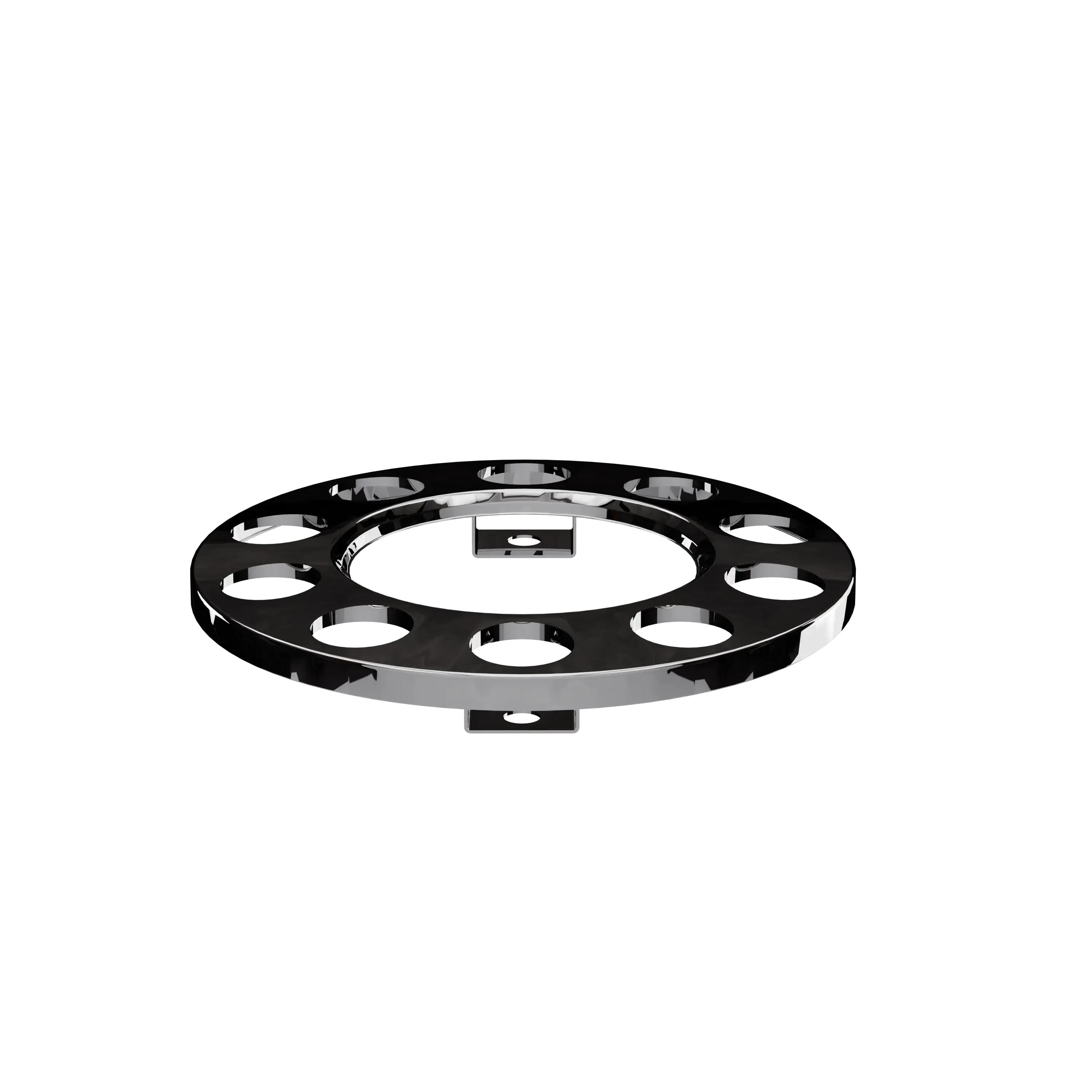 Open Center Wheel Trim 10 Stud Stainless Steel
