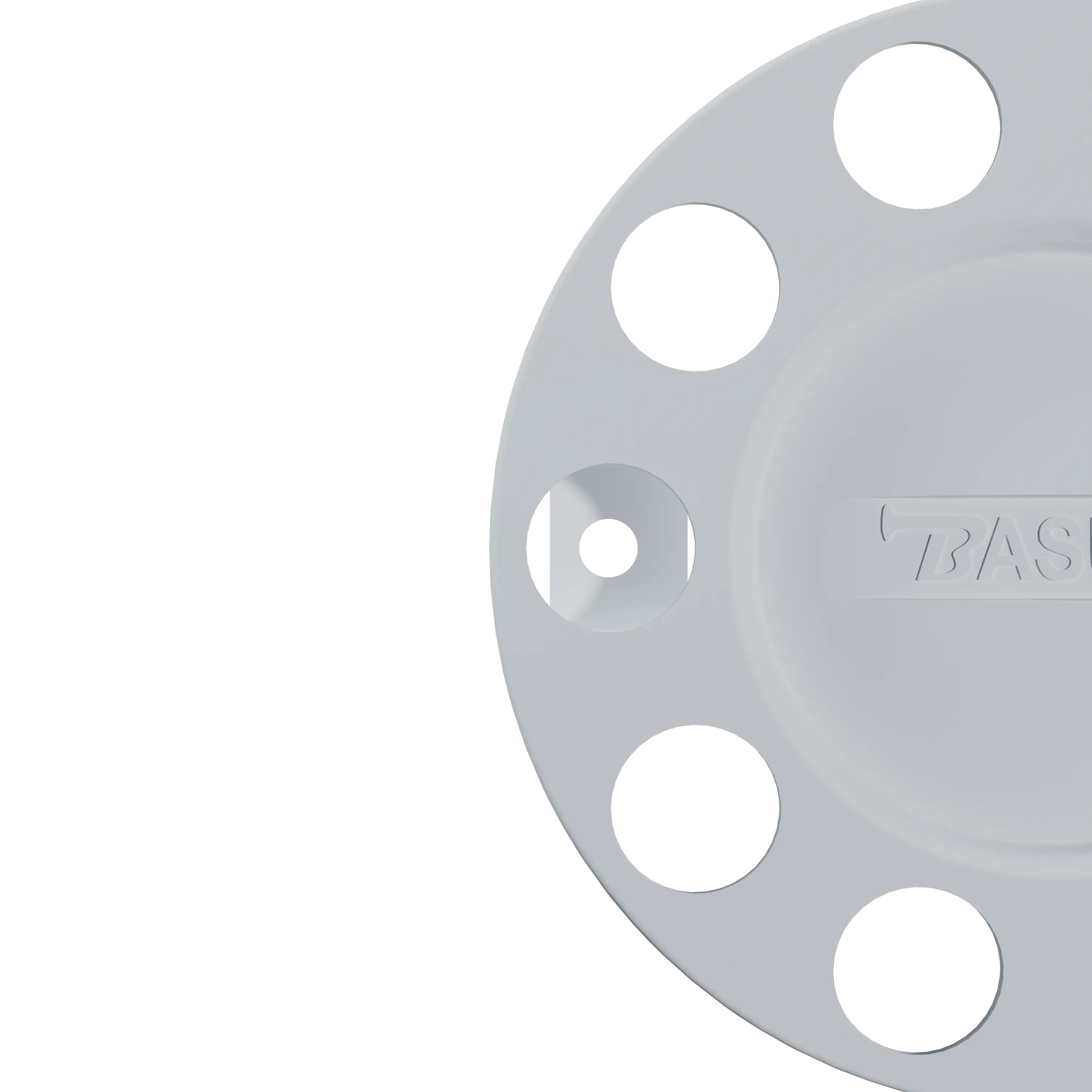 Close Center Wheel Trim 10 Stud White