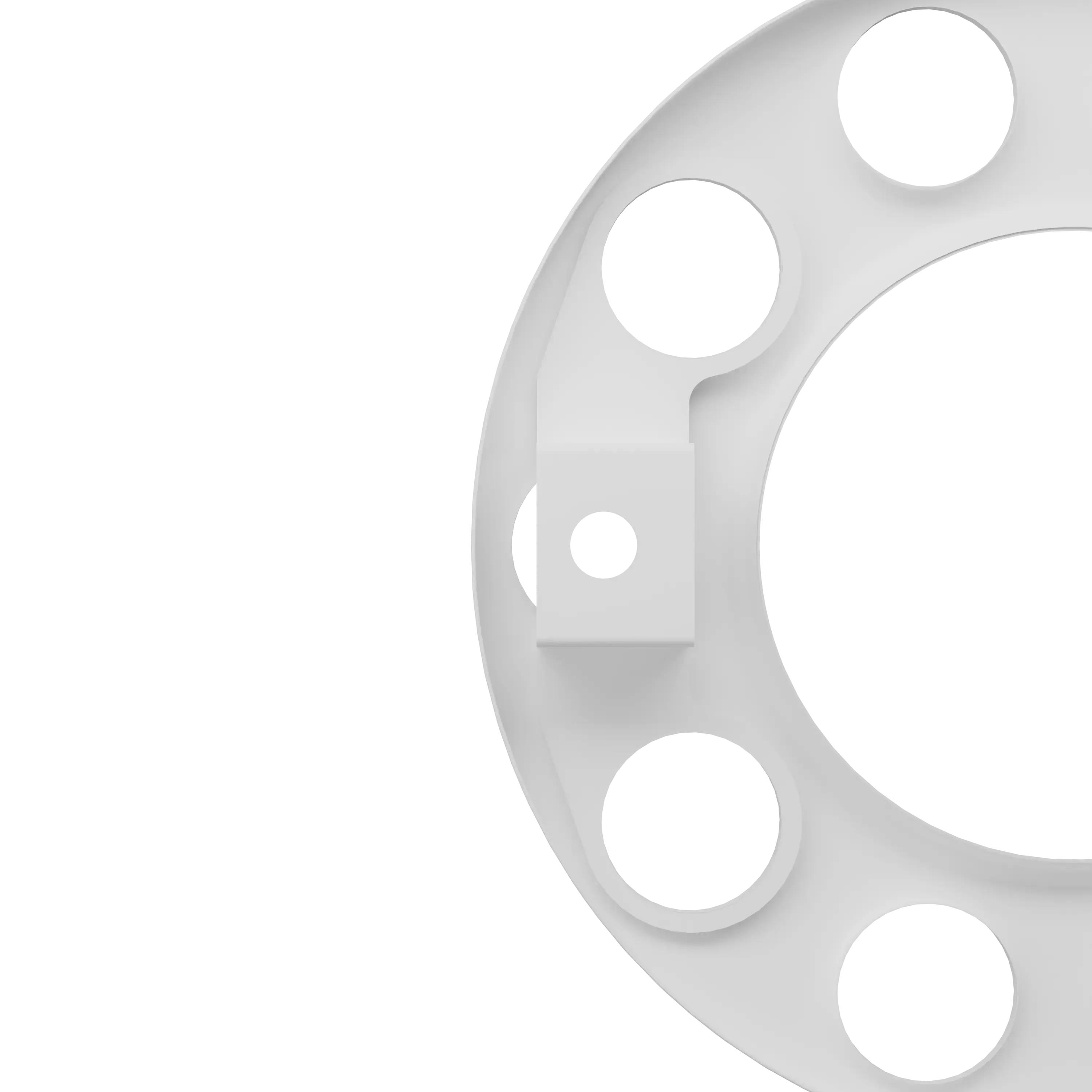 Open Center Wheel Trim 10 Stud White