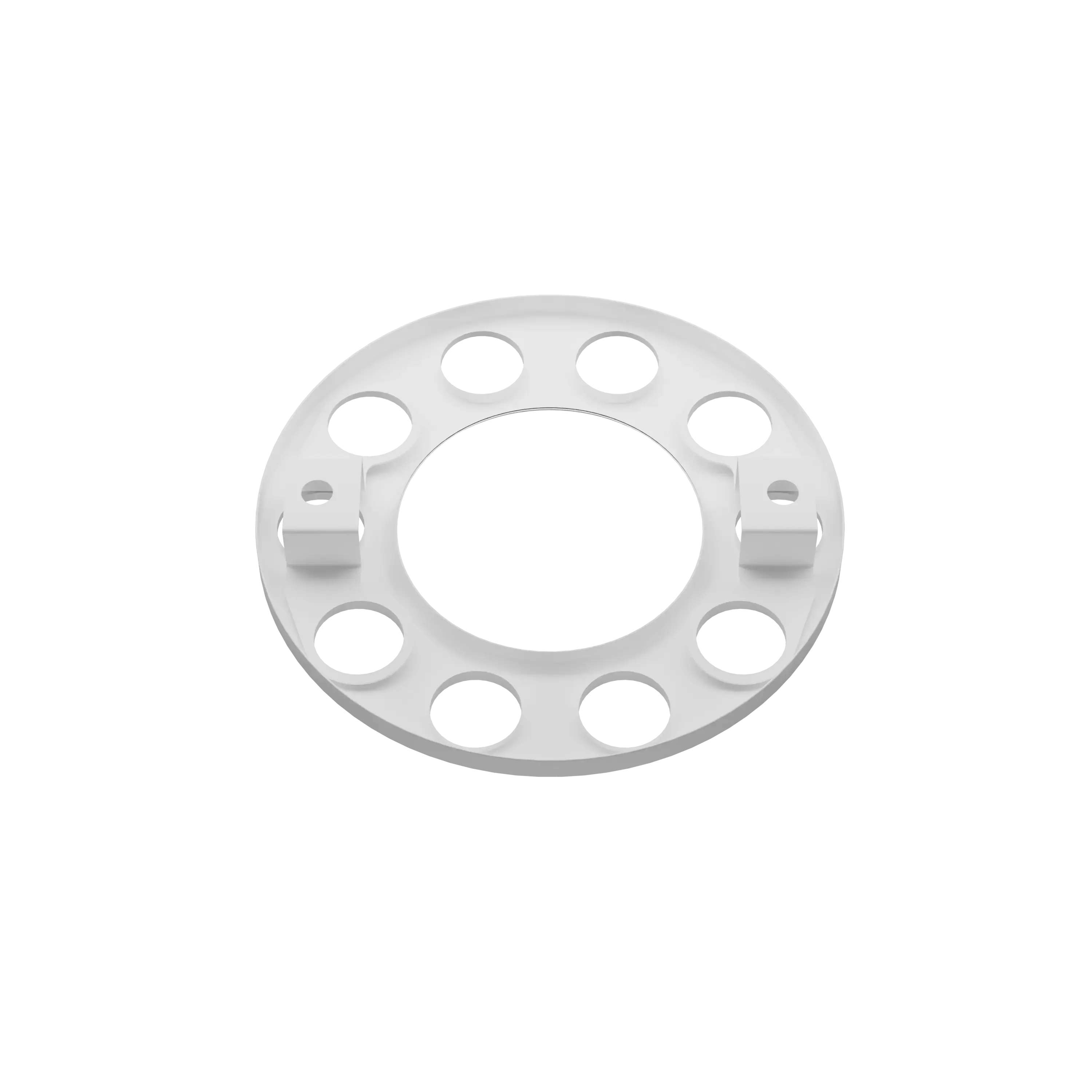 Open Center Wheel Trim 10 Stud White