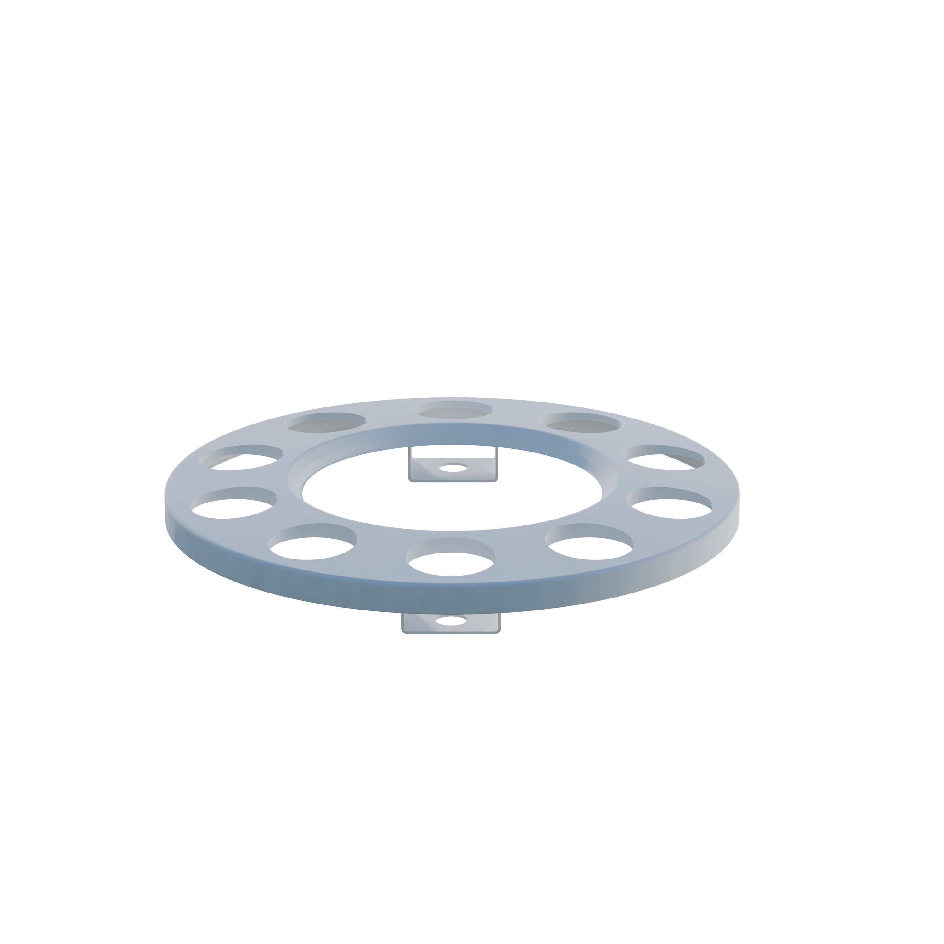Open Center Wheel Trim 10 Stud White