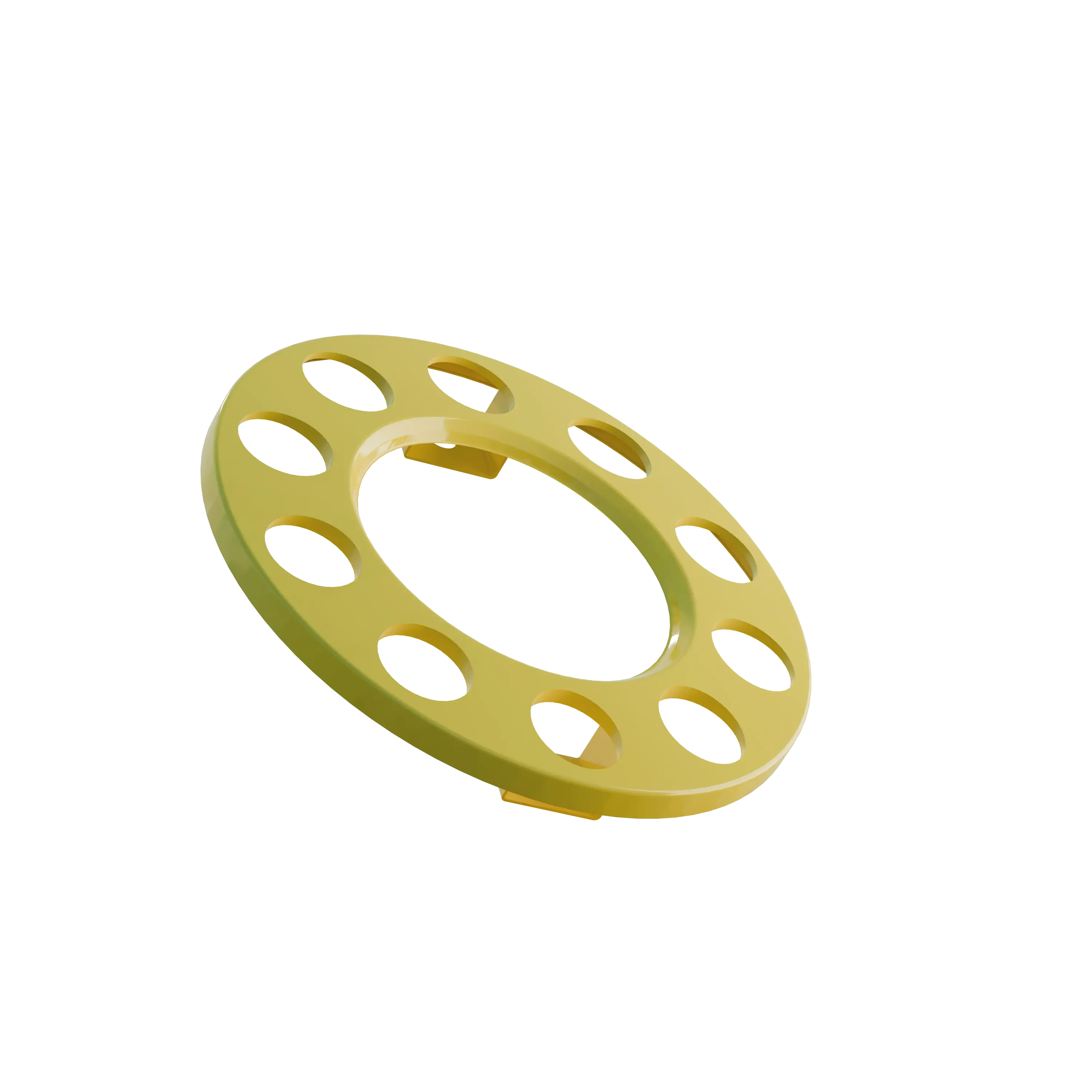 Open Center Wheel Trim 10 Stud Yellow