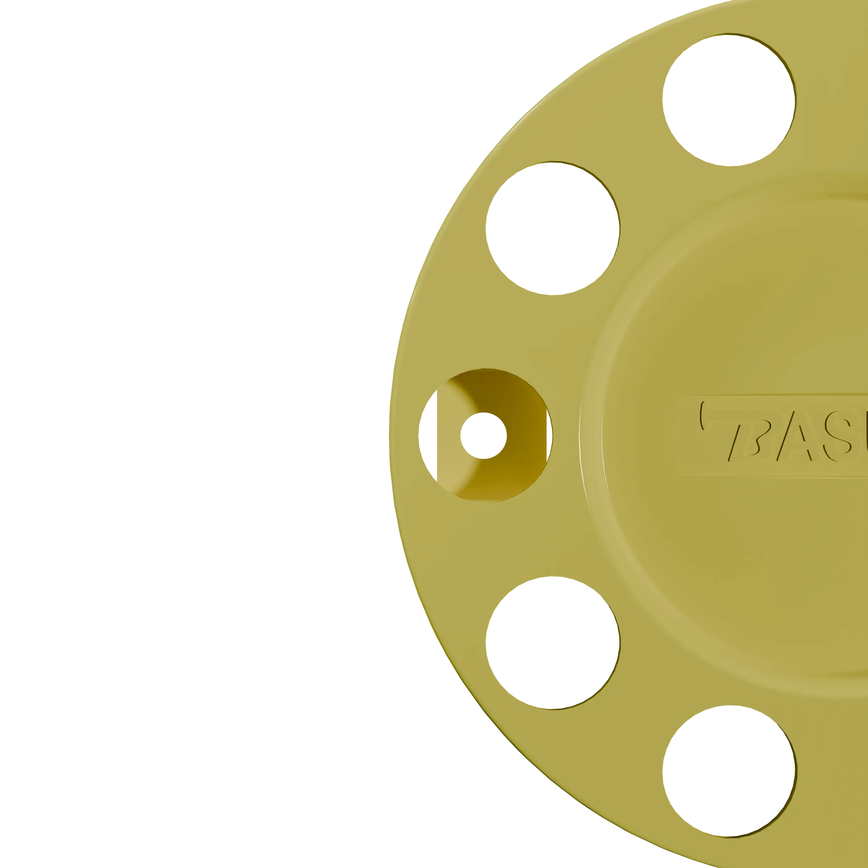 Close Center Wheel Trim 10 Stud Yellow