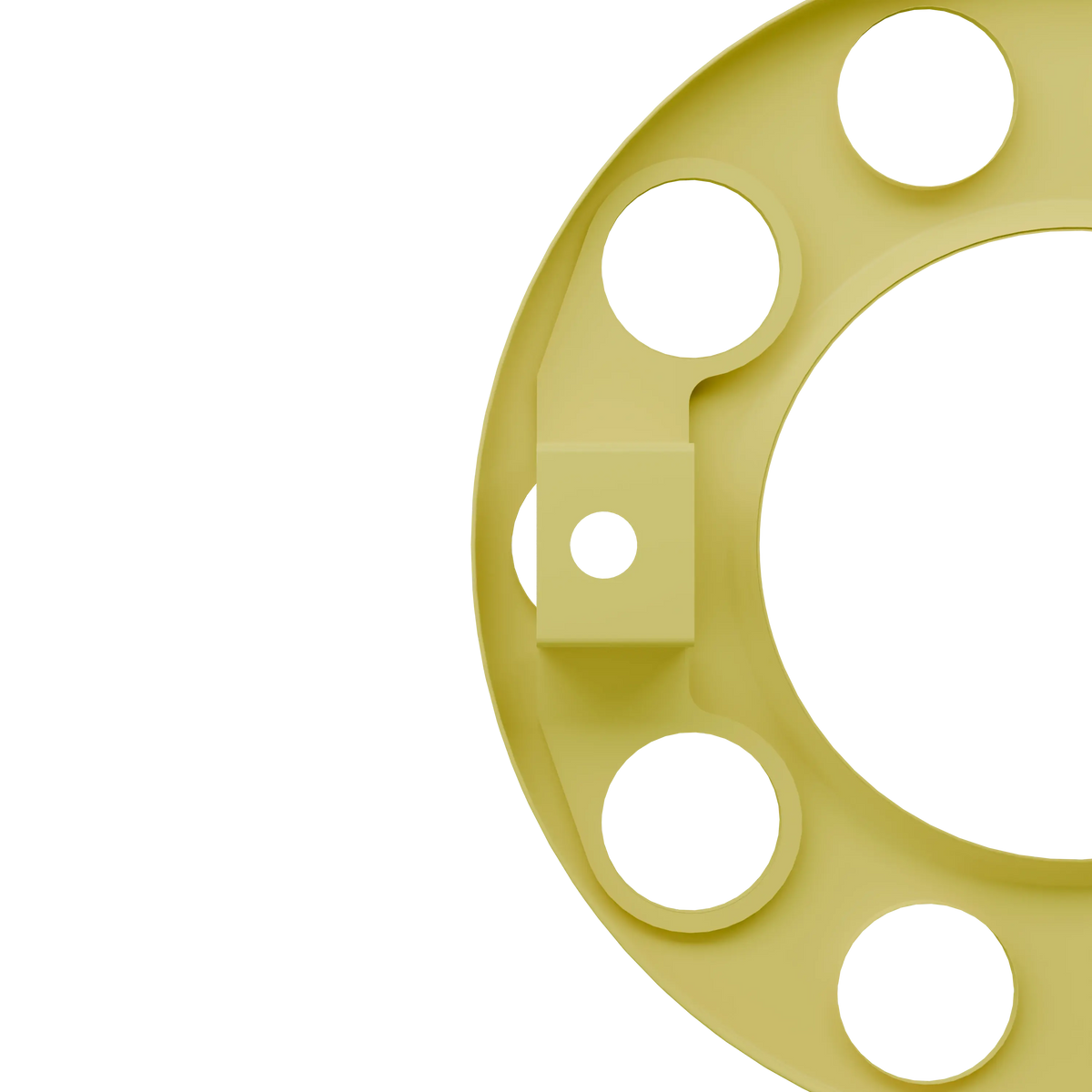Open Center Wheel Trim 10 Stud Yellow by Basuri Automotive