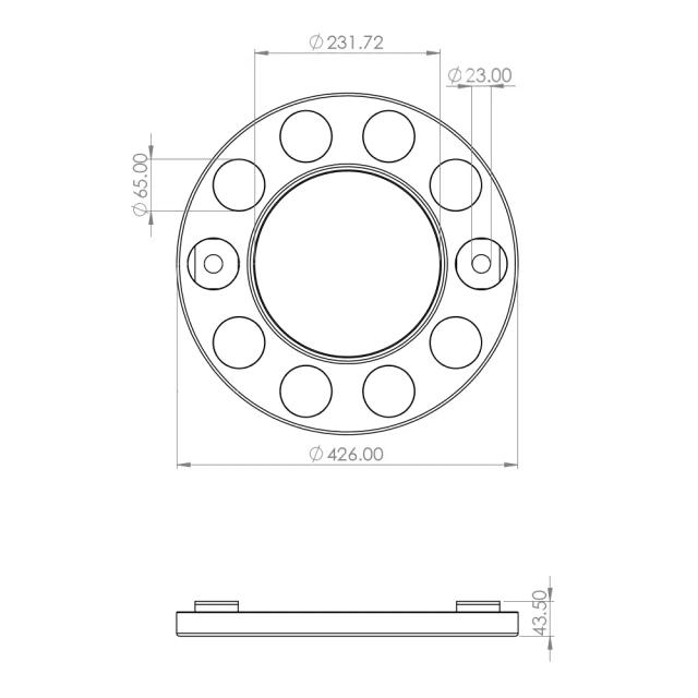 Basuri Open Center Wheel Trim-(White)22Mm