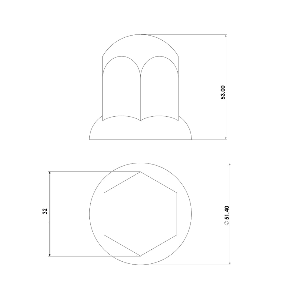 Basuri Wheel Nut Cap (Stainless Steel ) 32mm