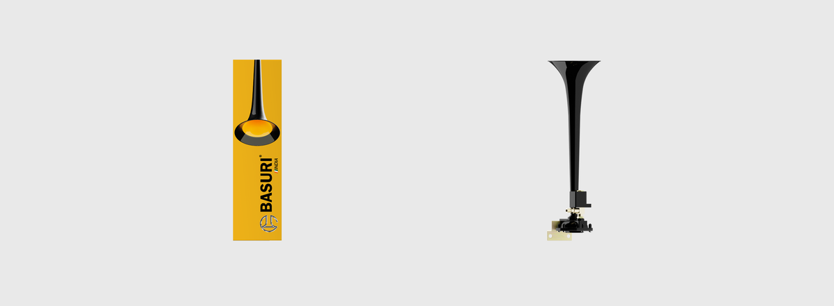 Basuri Single Trumpet Air Horn: Inside the box