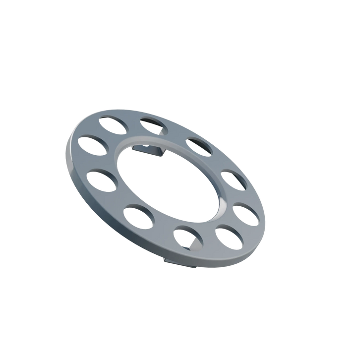 Open Center Wheel Trim 10 Stud Silver