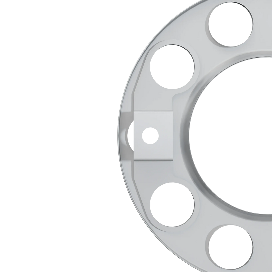 Open Center Wheel Trim 10 Stud Silver