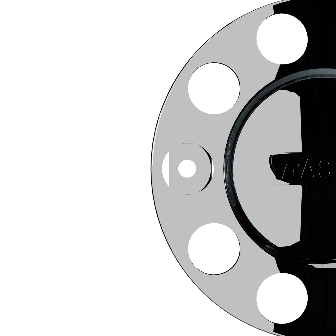 Close Center Wheel Trim 10 Stud Stainless Steel