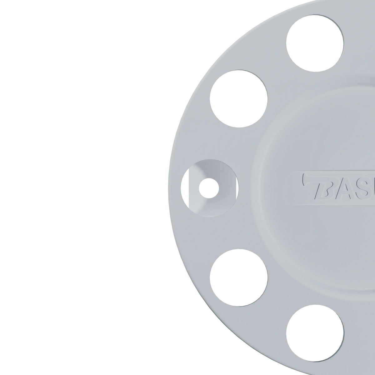 Close Center Wheel Trim 10 Stud White by Basuri Automotive