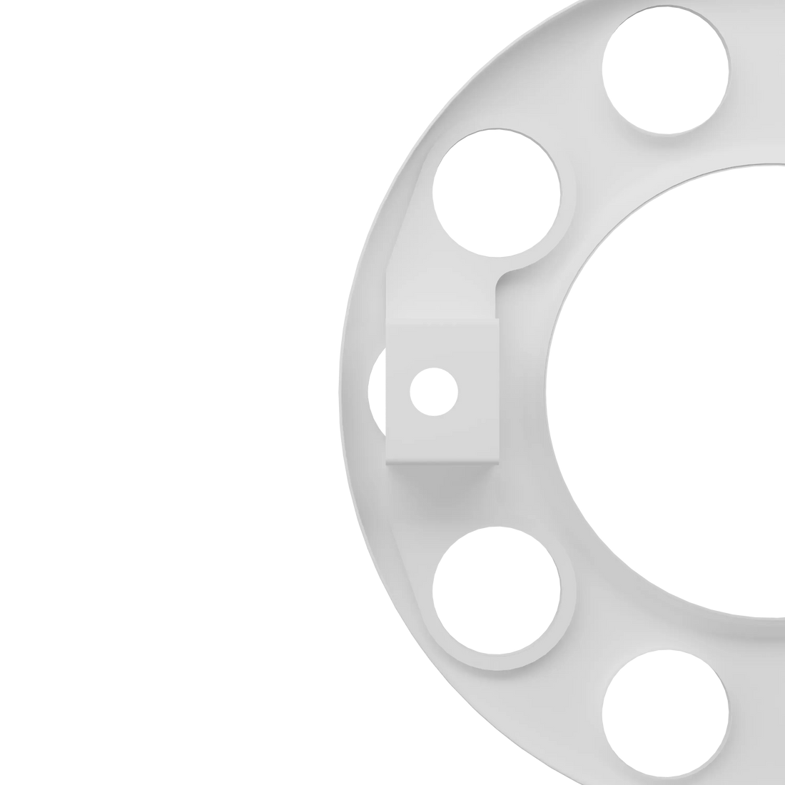 Open Center Wheel Trim 10 Stud White